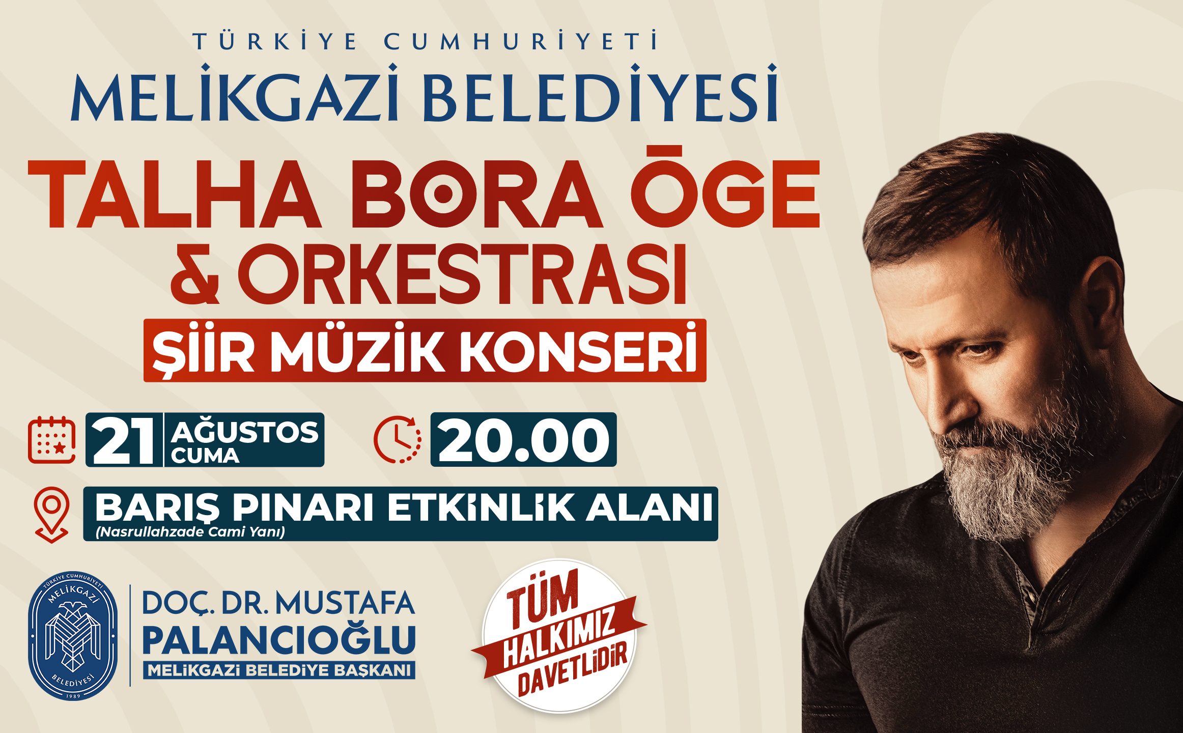 MELİKGAZİ’DE ŞİİR VE TÜRKÜ DOLU GECEYE DAVET