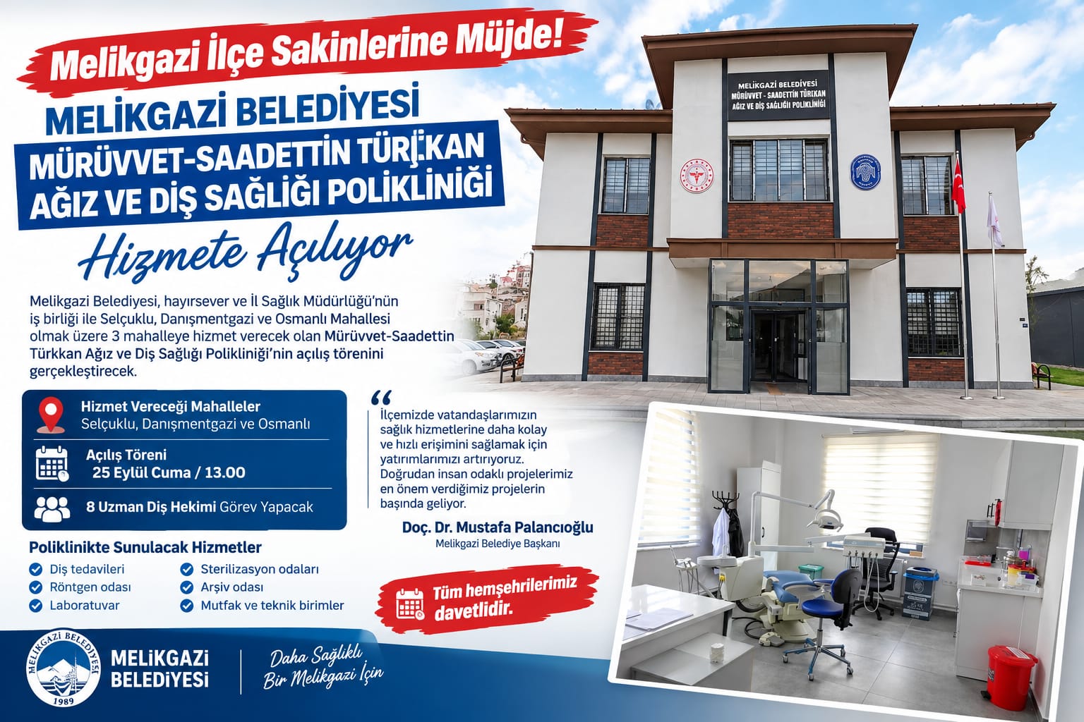 MELİKGAZİ’DE SAĞLIK YATIRIMLARINA BİR YENİSİ DAHA