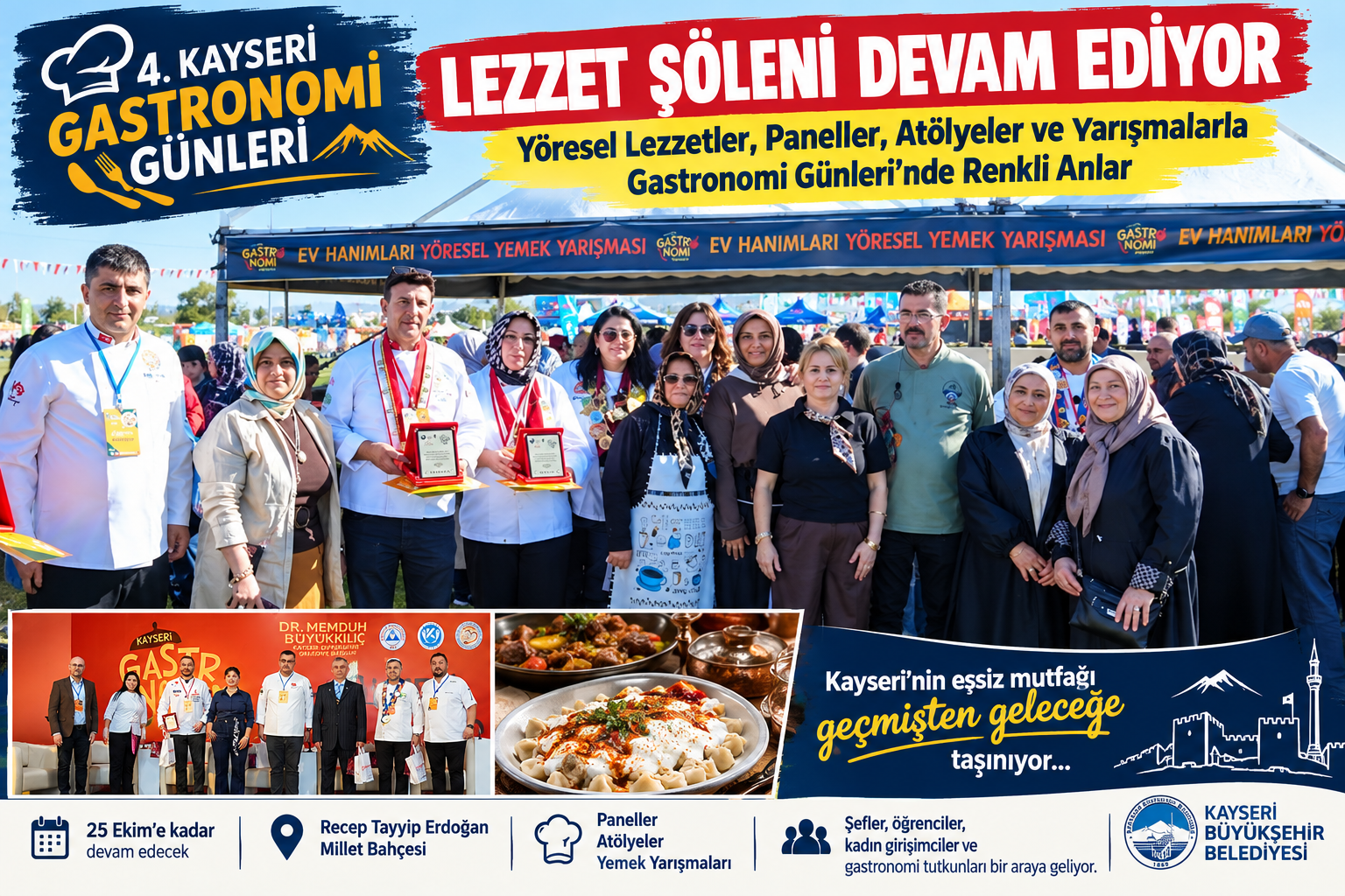 Kayseri Gastronomi Günleri’nde Lezzet Şöleni Devam Ediyor