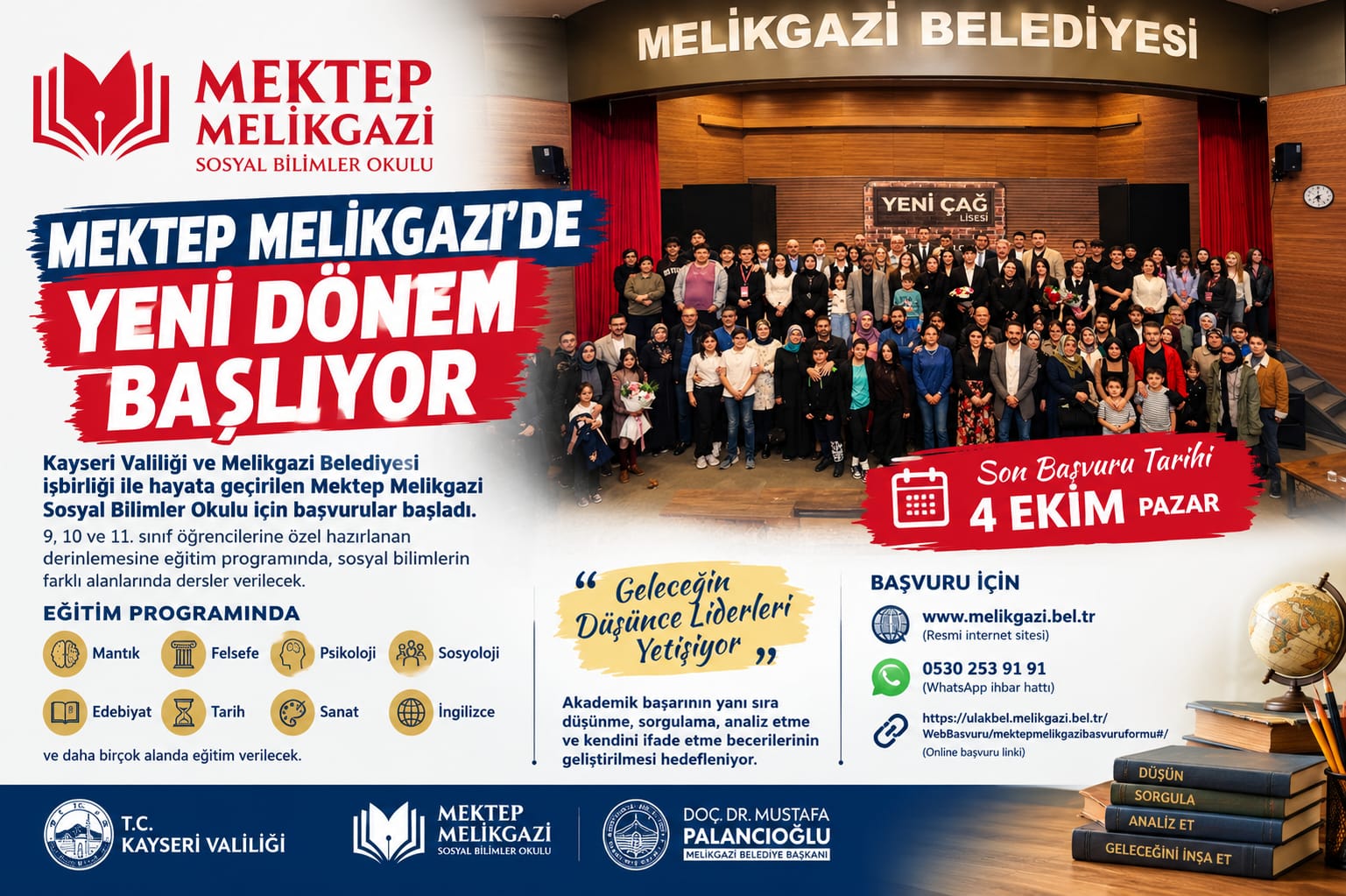 MEKTEP MELİKGAZİ’DE YENİ DÖNEM BAŞLIYOR