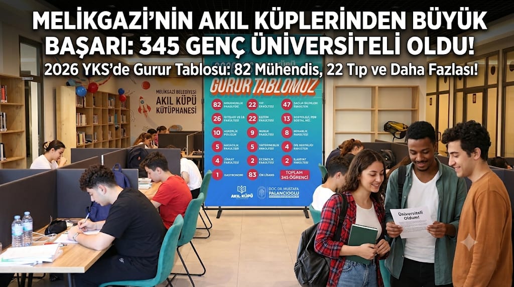 MELİKGAZİ’NİN AKIL KÜPLERİNDEN BÜYÜK BAŞARI: 345 GENÇ ÜNİVERSİTELİ OLDU!