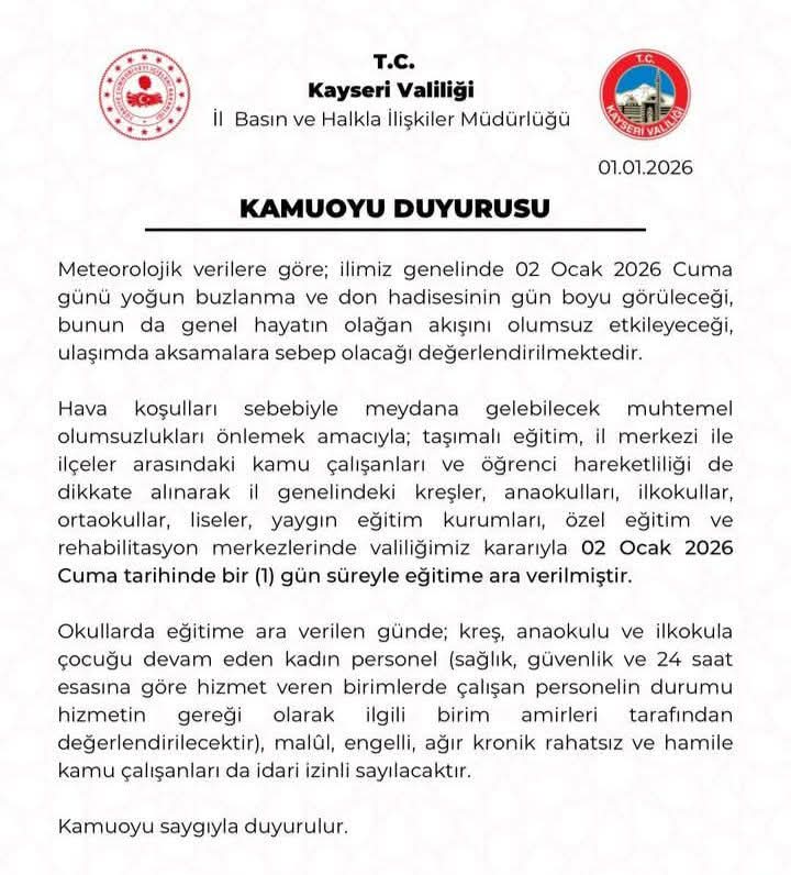 OKULLAR YENİDEN TATİL