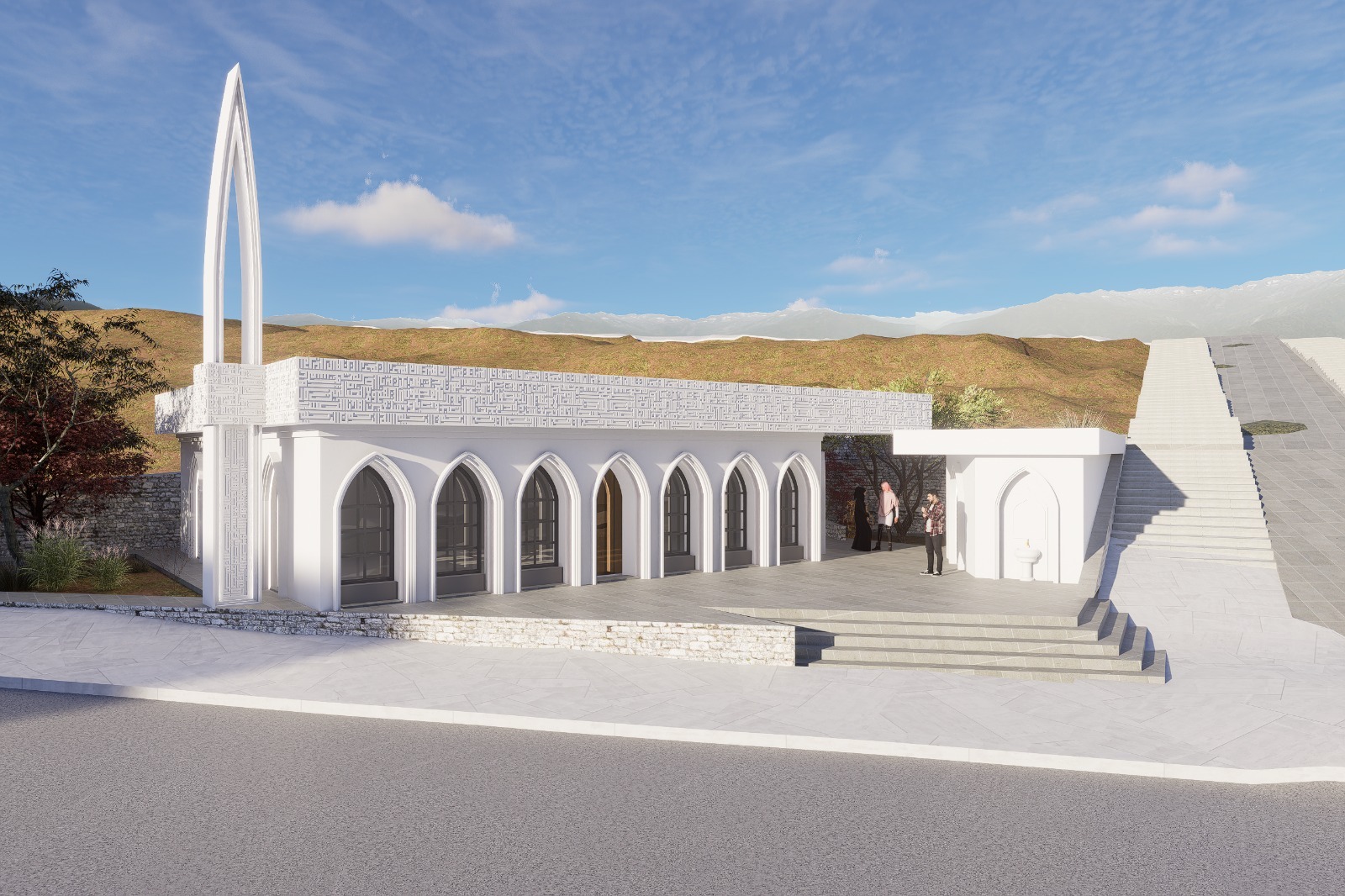 DEMOKRASİ MAHALLESİ'NİN BUTİK CAMİSİ HIZLA TAMAMLANIYOR