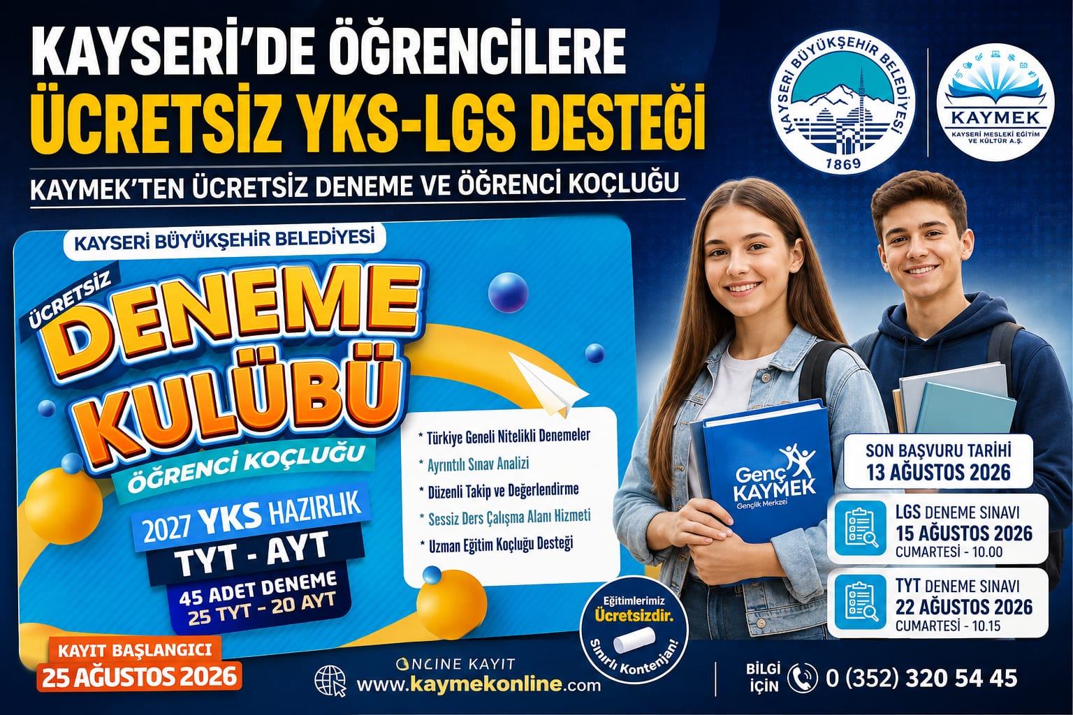 ÜCRETSİZ YKS VE LGS KURSU FIRSATI
