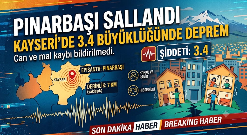 KAYSERİ PINARBAŞI İLÇESİ SALLANIYOR