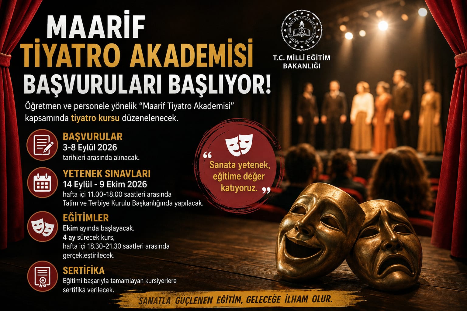 MAARİF TİYATRO AKADEMİSİ İÇİN BAŞVURULAR BAŞLIYOR