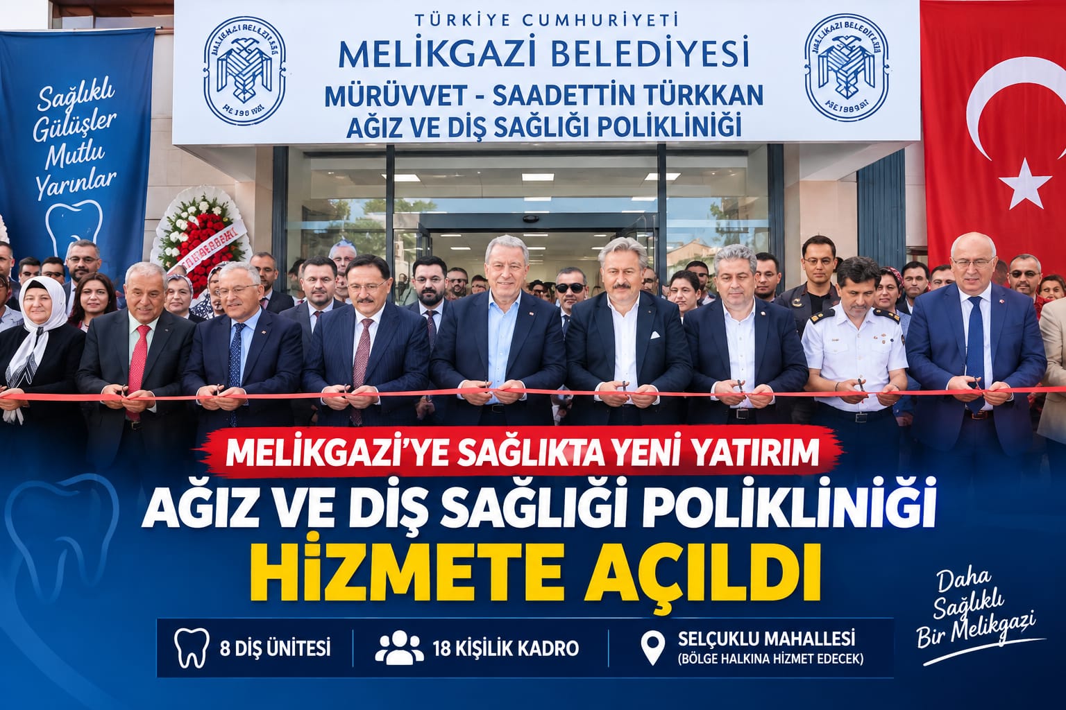 Melikgazi’ye Sağlıkta Yeni Yatırım: Ağız ve Diş Sağlığı Polikliniği Hizmete Açıldı