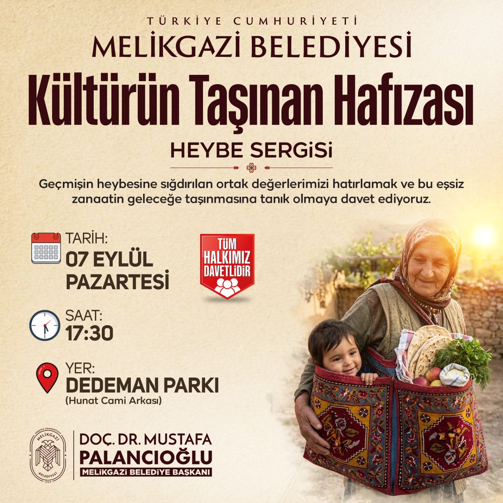 KÜLTÜRÜN TAŞINAN HAFIZASI: HEYBE SERGİSİ SANAT MELİKGAZİ’DE KAPILARINI AÇIYOR