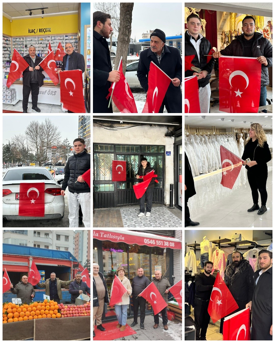 TALAS’IN DÖRT BİR YANI AL BAYRAKLA DONATILDI!