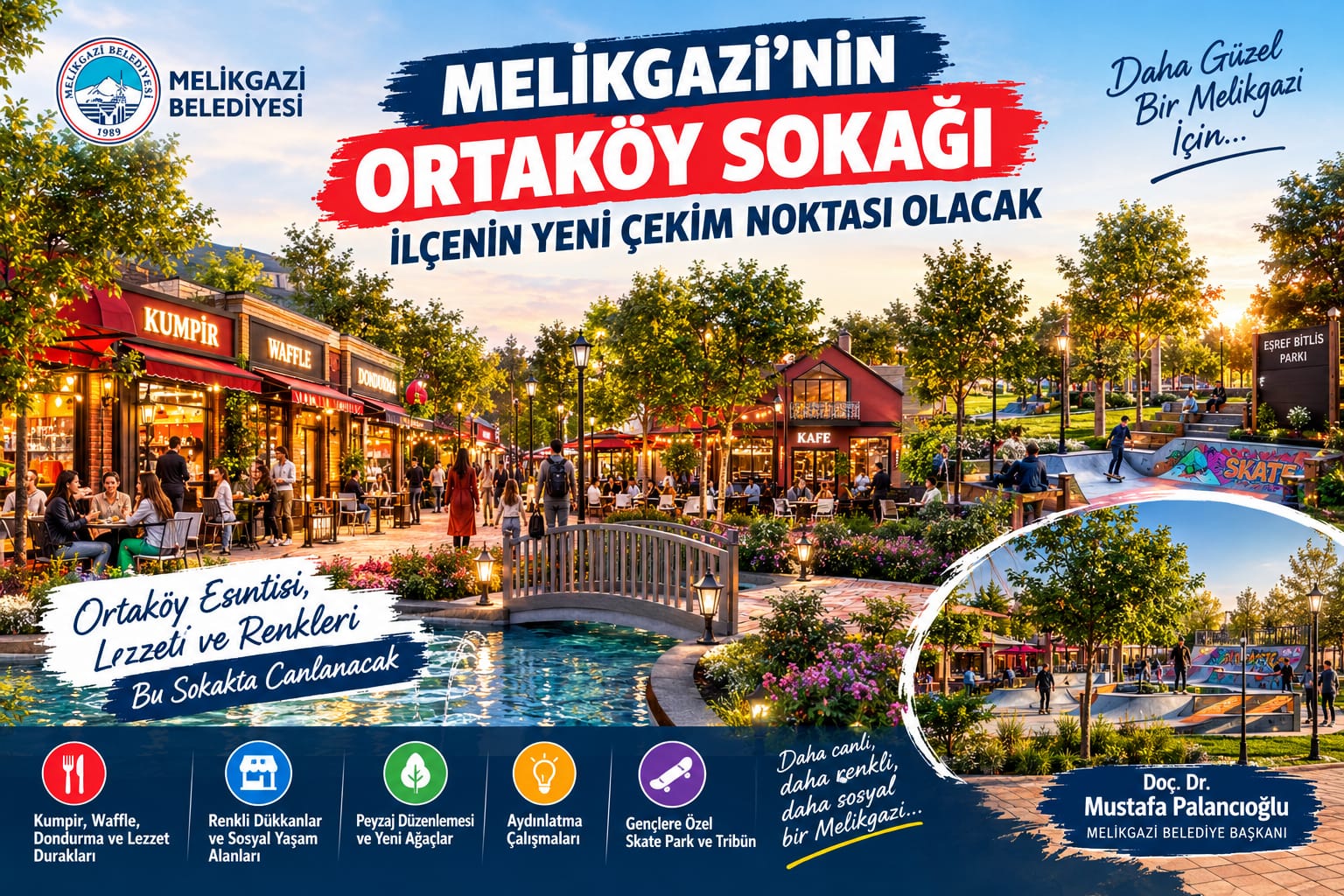 MELİKGAZİ’NİN ORTAKÖY SOKAĞI YENİ ÇEKİM MERKEZİ OLUYOR