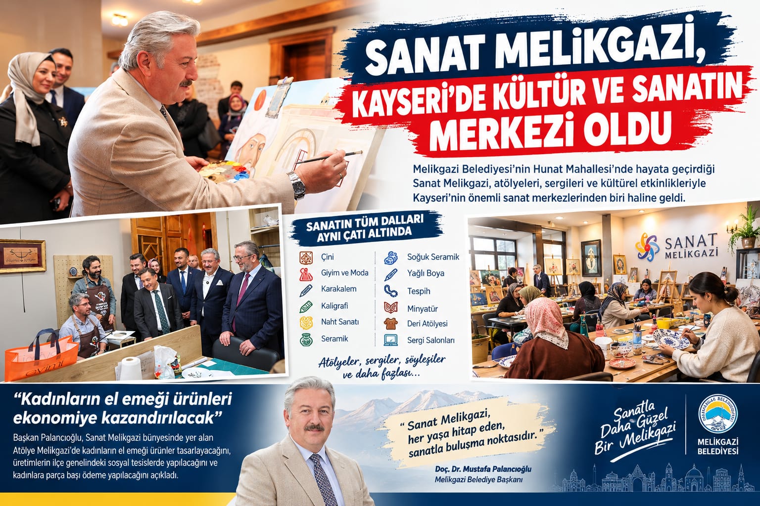 SANAT MELİKGAZİ, KAYSERİ’DE KÜLTÜR VE SANATIN MERKEZİ OLDU