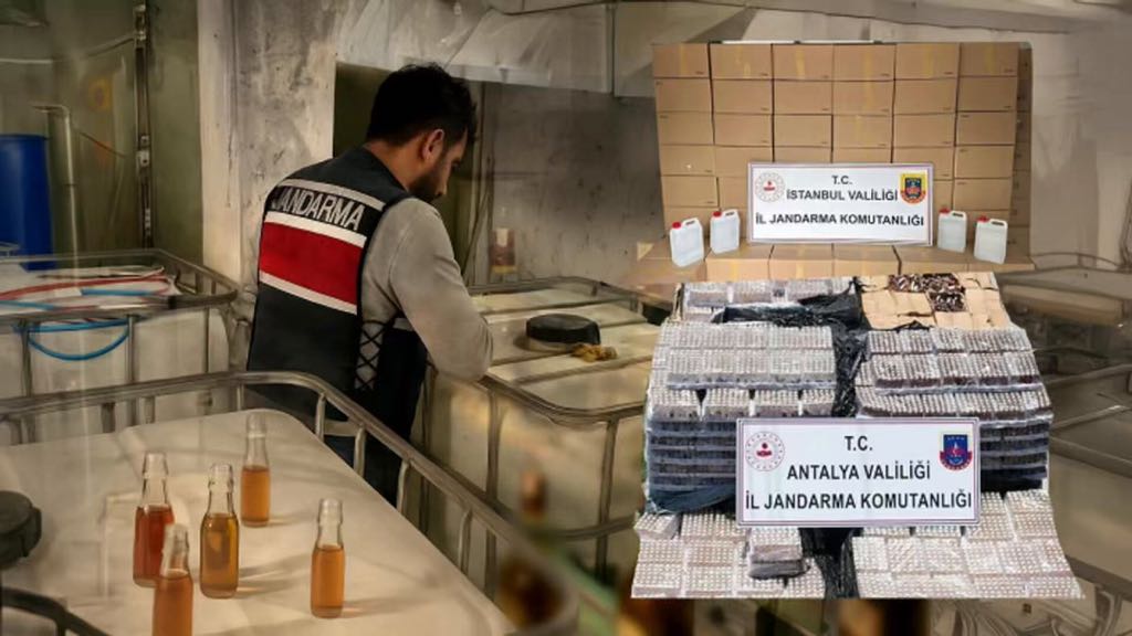 33 BİN 554 LİTRE SAHTE KAÇAK ALKOL 29 BİN 63 LİTRE ETİL ALKOL ELE GEÇİRİLDİ