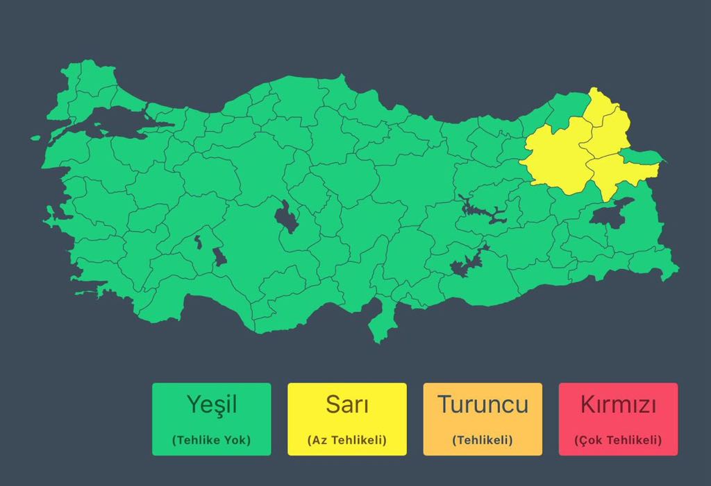 METEOROLOJİ UYARDI