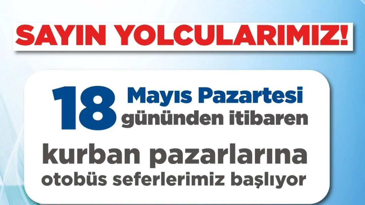 KURBAN PAZARLARINA SEFERLER BAŞLADI
