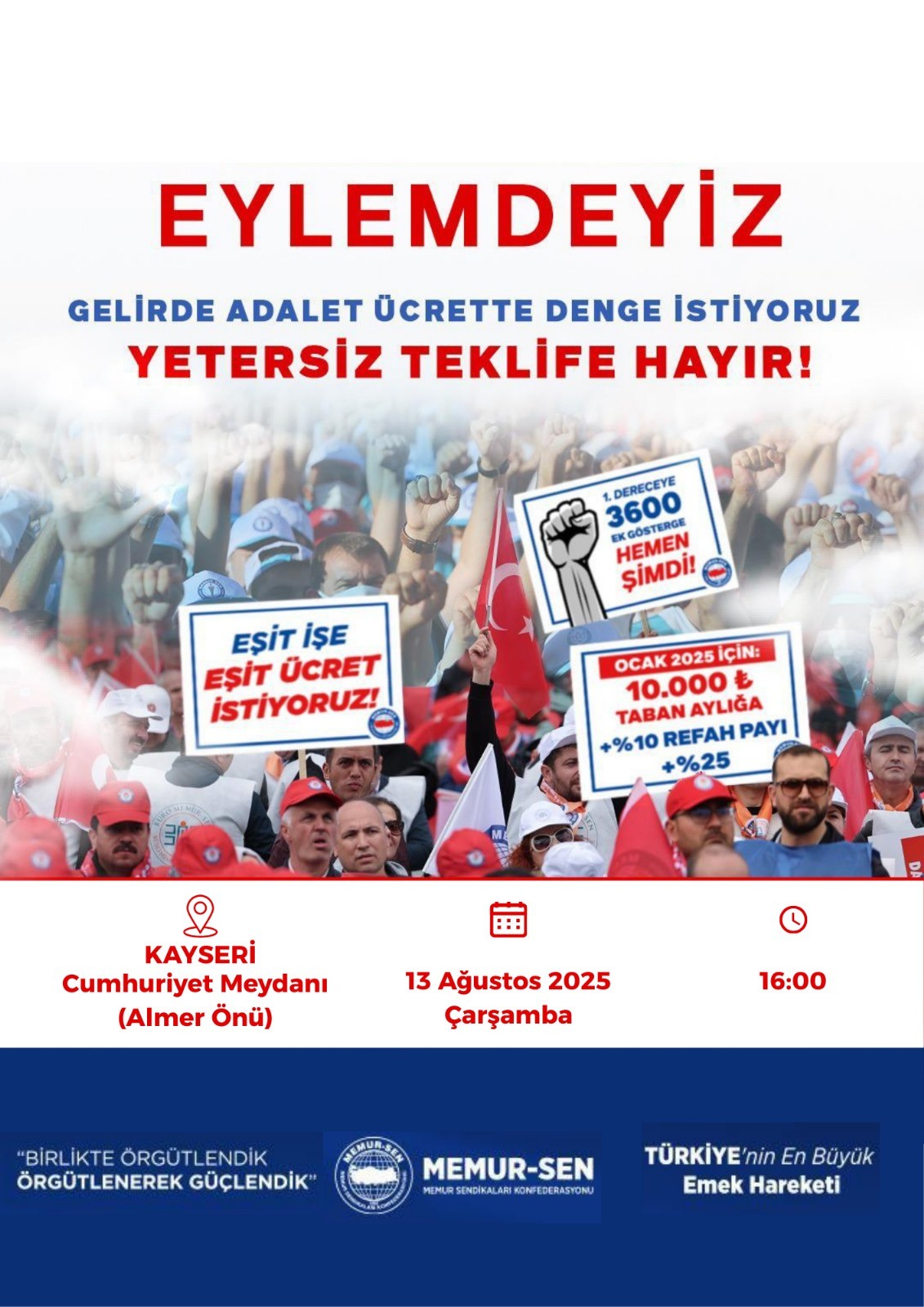 EĞİTİMBİRSEN KAYSERİ ŞUBESİNDEN BASIN BİLDİRİSİ VE ÜYELERE DUYURU YAPILDI